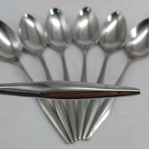 7X Tsp Vtg 1847 Rogers Bros. Youth Pattern Stainless Steel Teaspoons